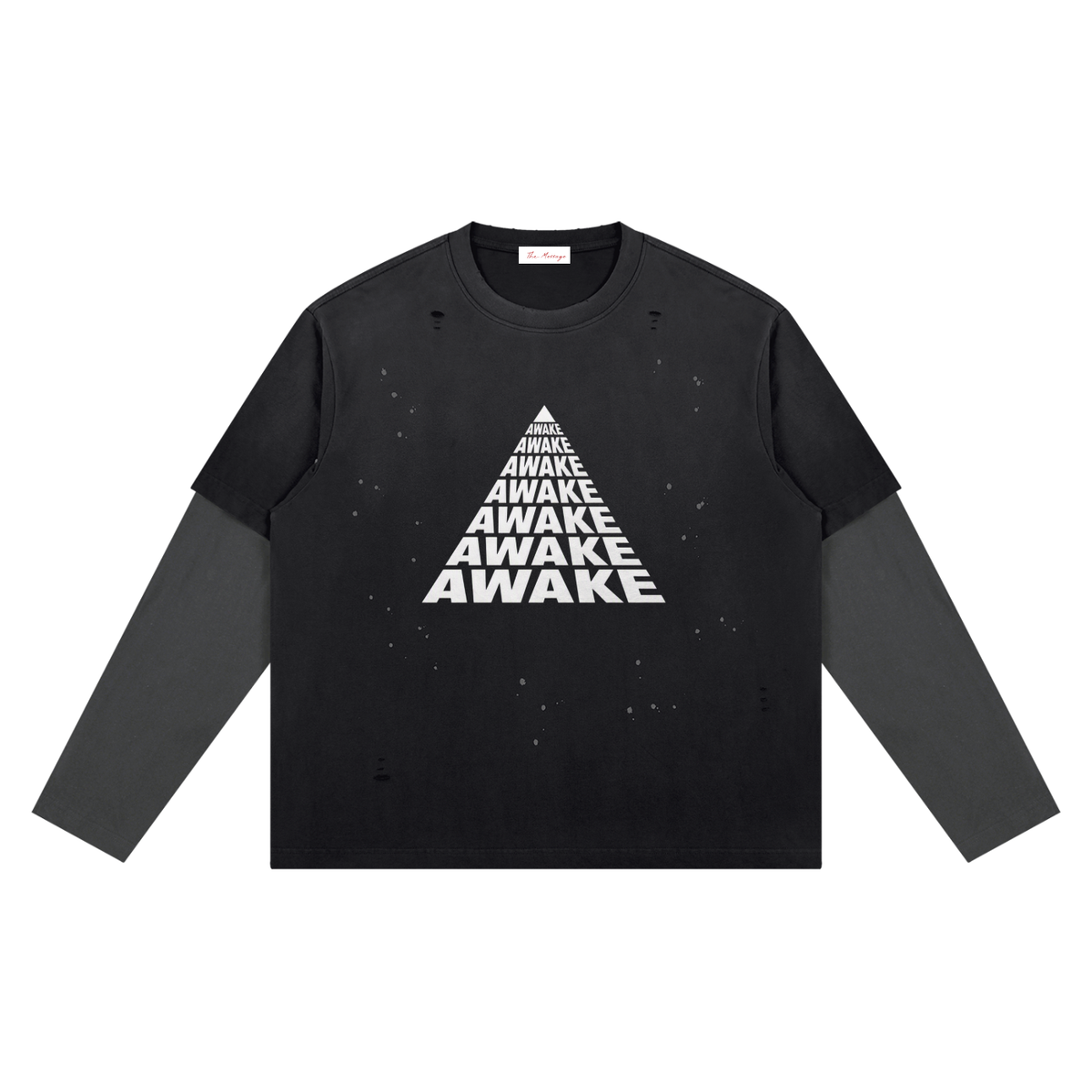 Cotton,TShirt,LongSleeve,Awake,VintageWash,TheMessage,Organic