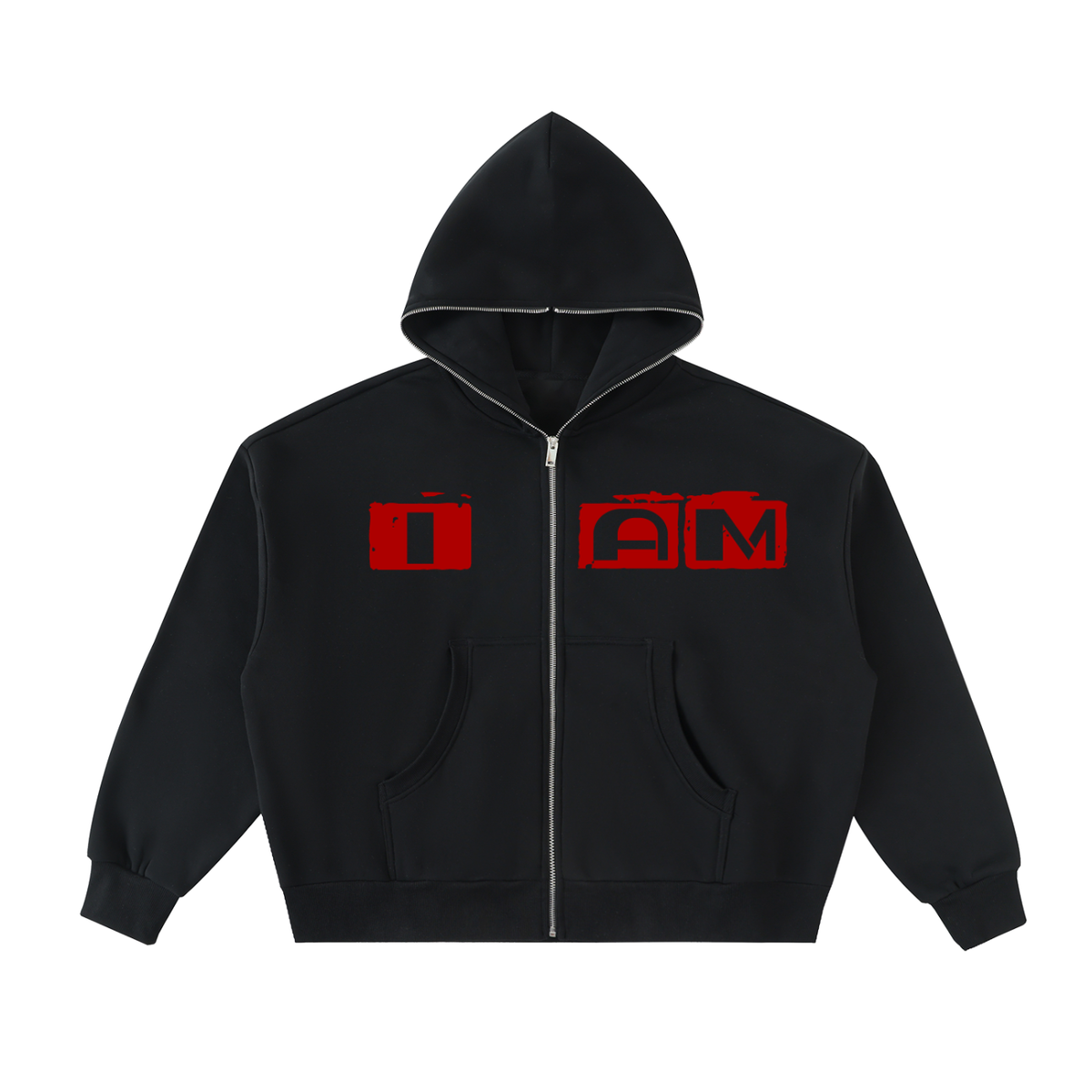 Fleeced,FullZip,Boxy,Hoodie,TheMessage,IamMostValuableAsset