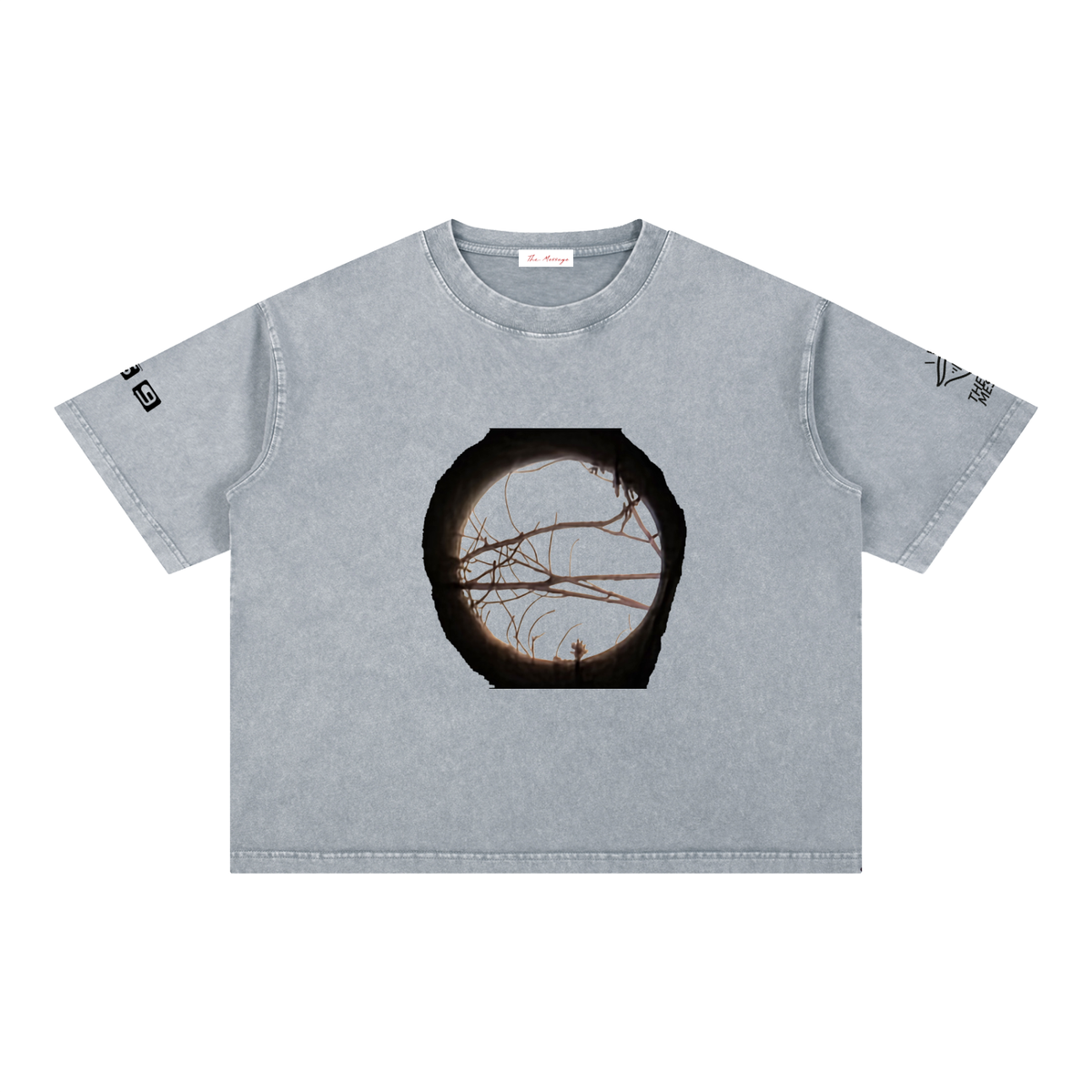Full Moon Mineral Wash Boxy Cotton T-Shirt