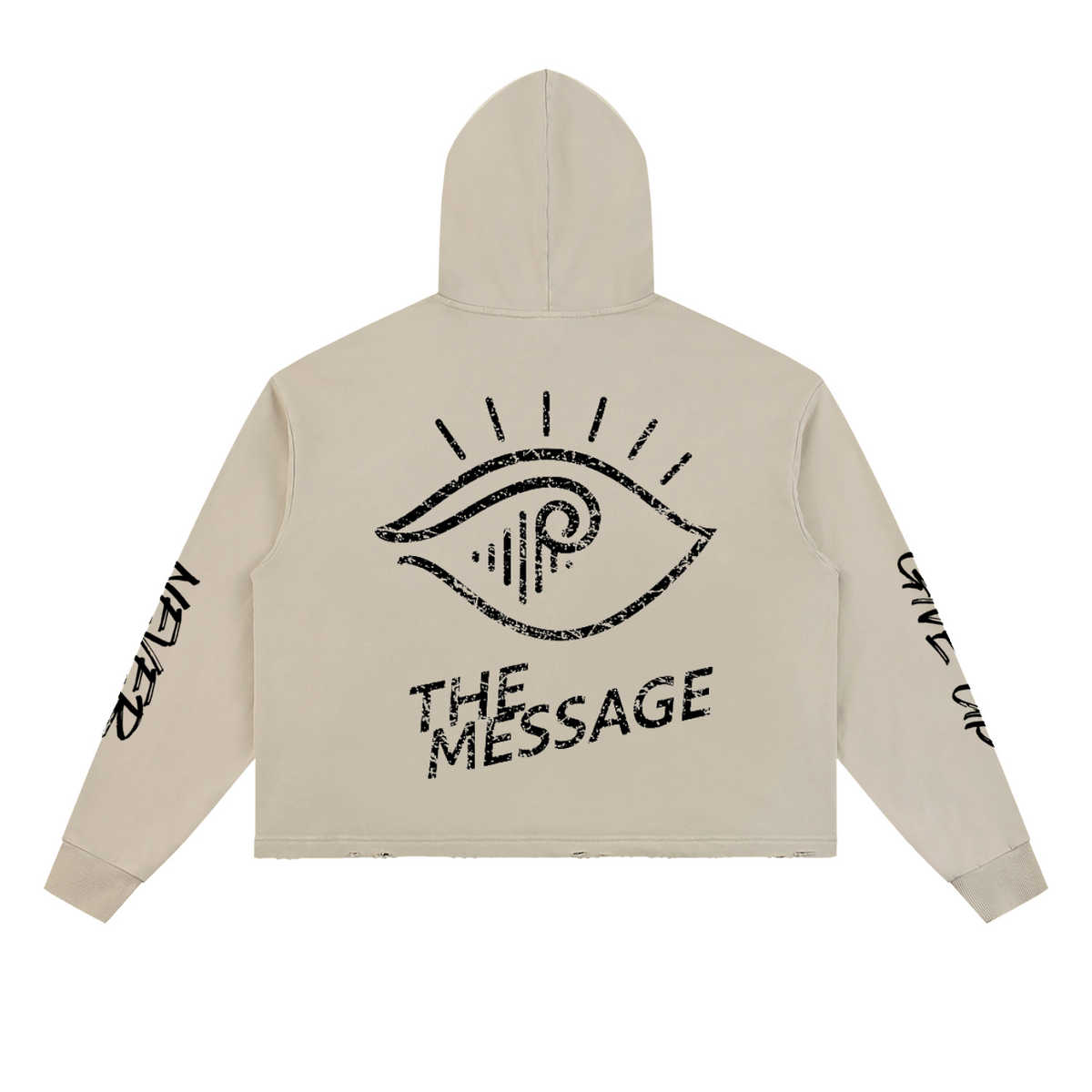 Vitage,Washed,FrayedHem,Hoodie,IAmMostValuableAsset,NeverGiveUp,Fall,Winter,LongSleeve,Heavyweight