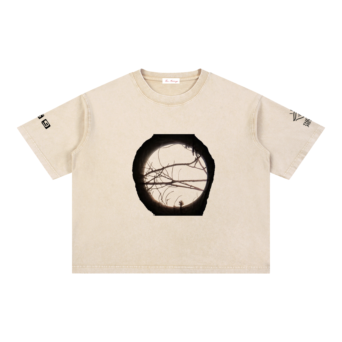 Full Moon Mineral Wash Boxy Cotton T-Shirt