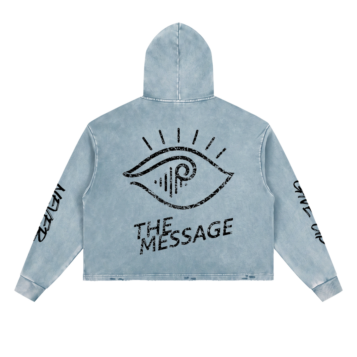 Vitage,Washed,FrayedHem,Hoodie,IAmMostValuableAsset,NeverGiveUp,Fall,Winter,LongSleeve,Heavyweight