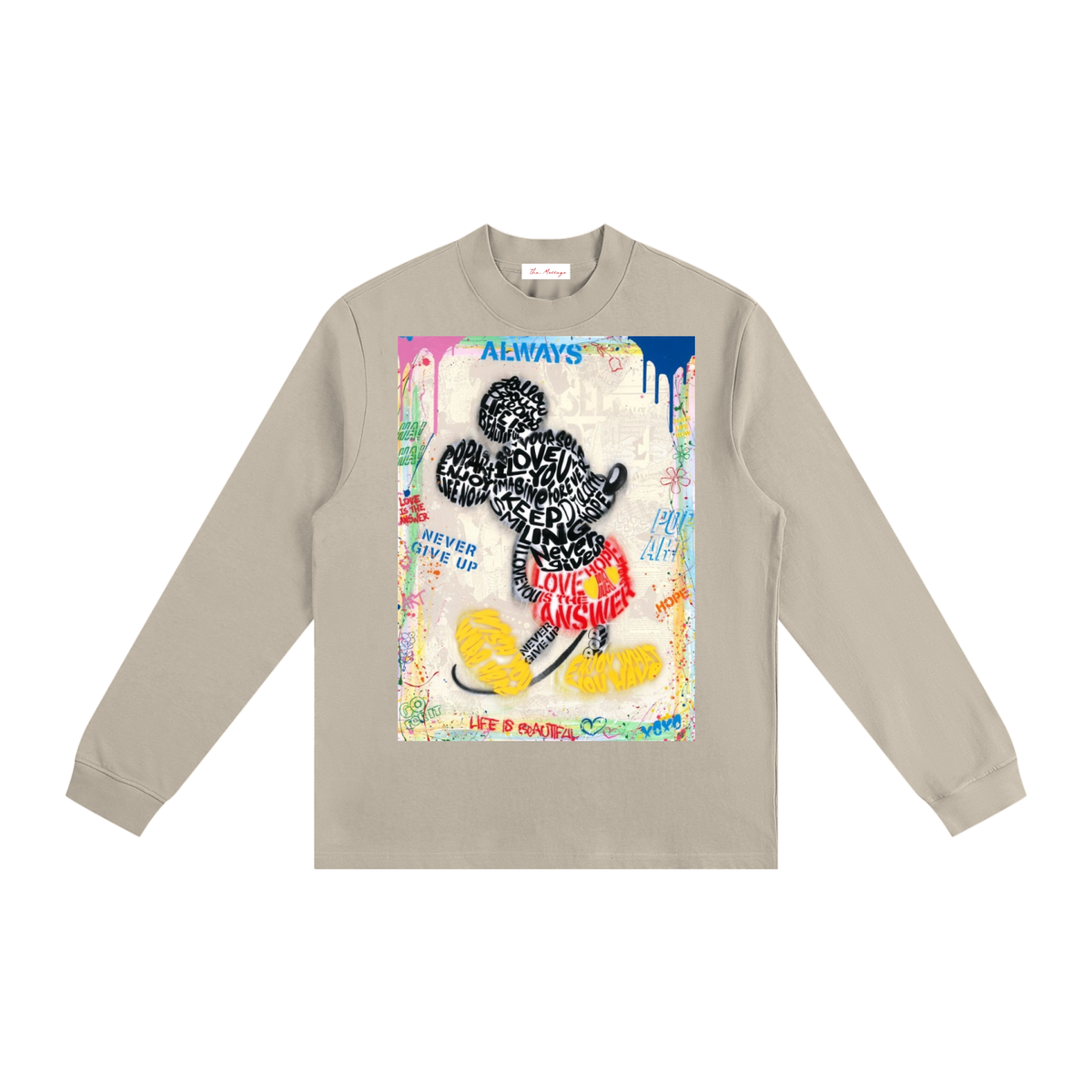 Mickey Essential Non-Shrink Mock Neck Sweatshirt