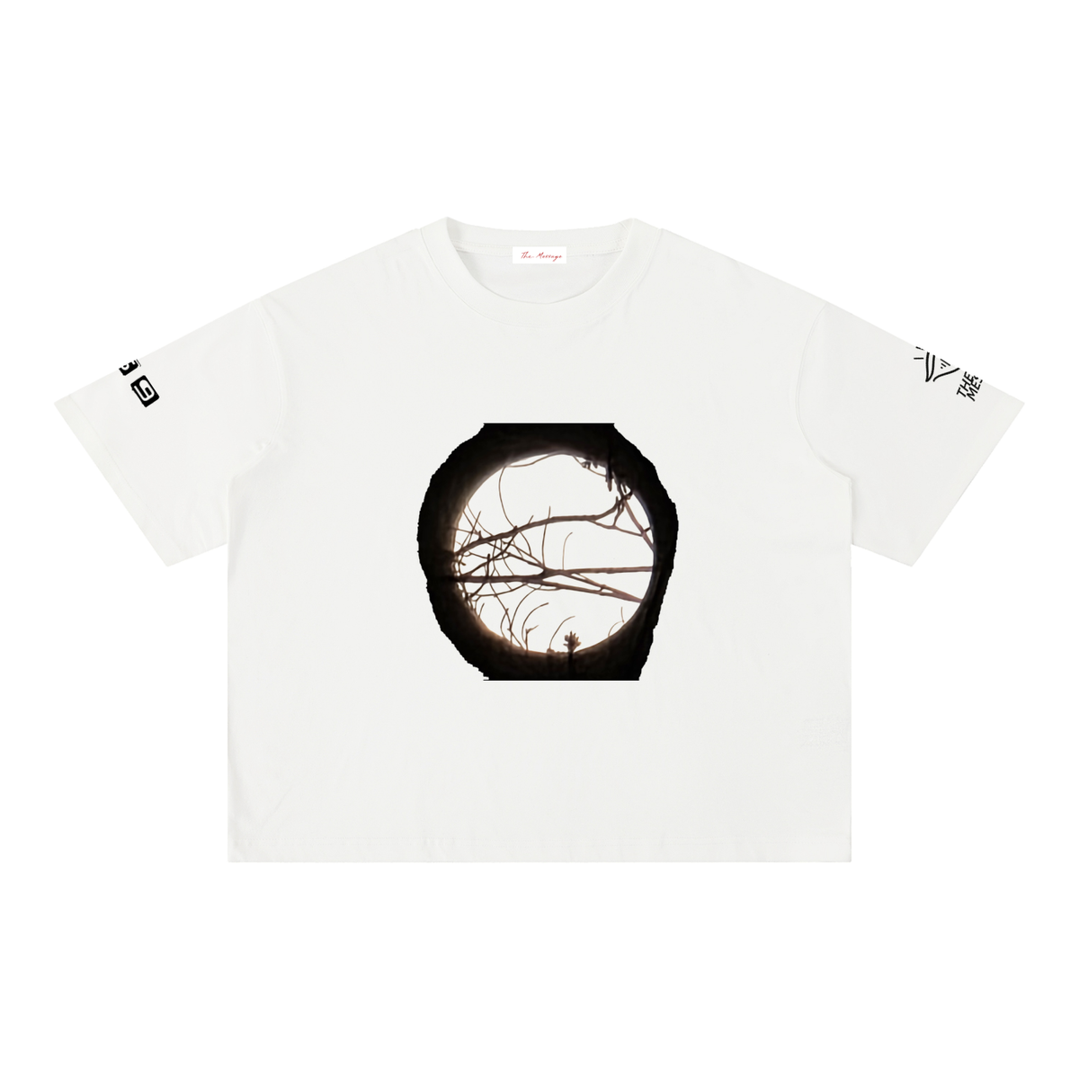 Full Moon Mineral Wash Boxy Cotton T-Shirt