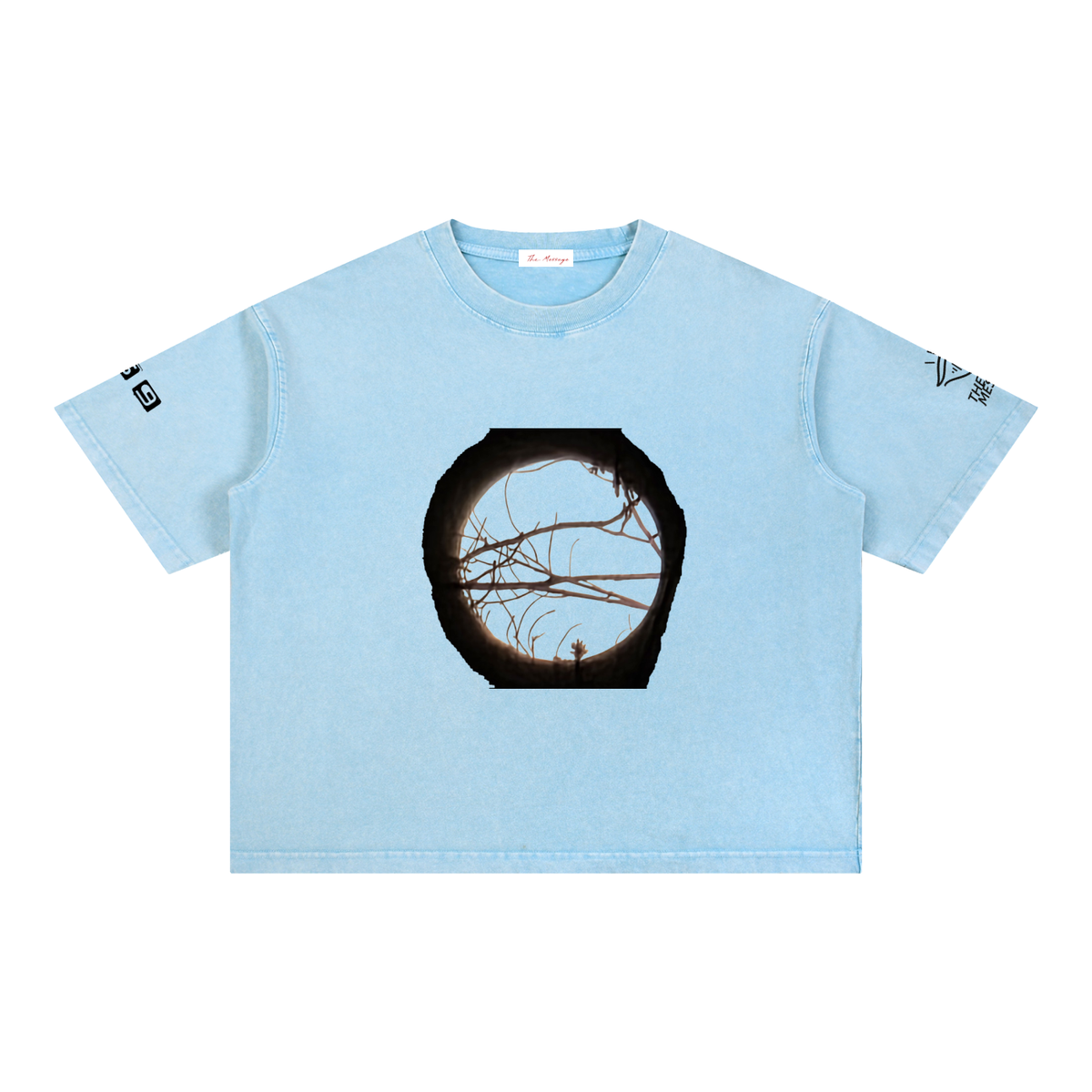 Full Moon Mineral Wash Boxy Cotton T-Shirt