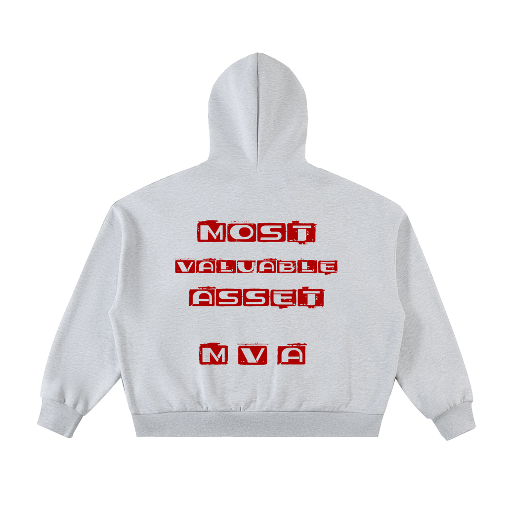 Fleeced,FullZip,Boxy,Hoodie,TheMessage,IamMostValuableAsset
