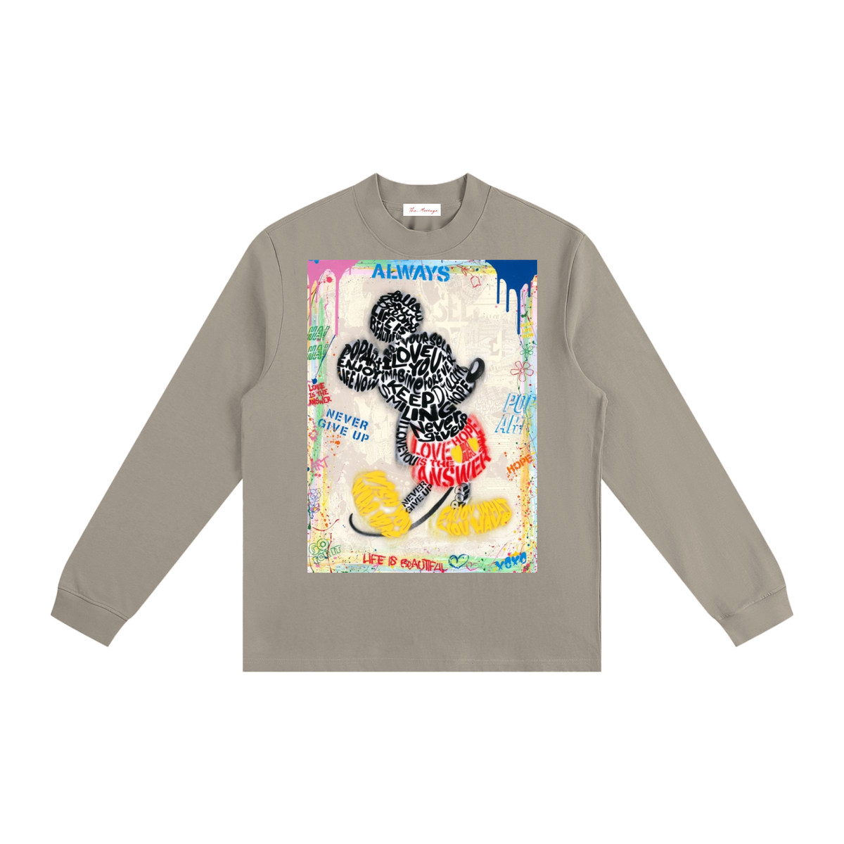Mickey Essential Non-Shrink Mock Neck Sweatshirt