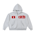 Fleeced,FullZip,Boxy,Hoodie,TheMessage,IamMostValuableAsset