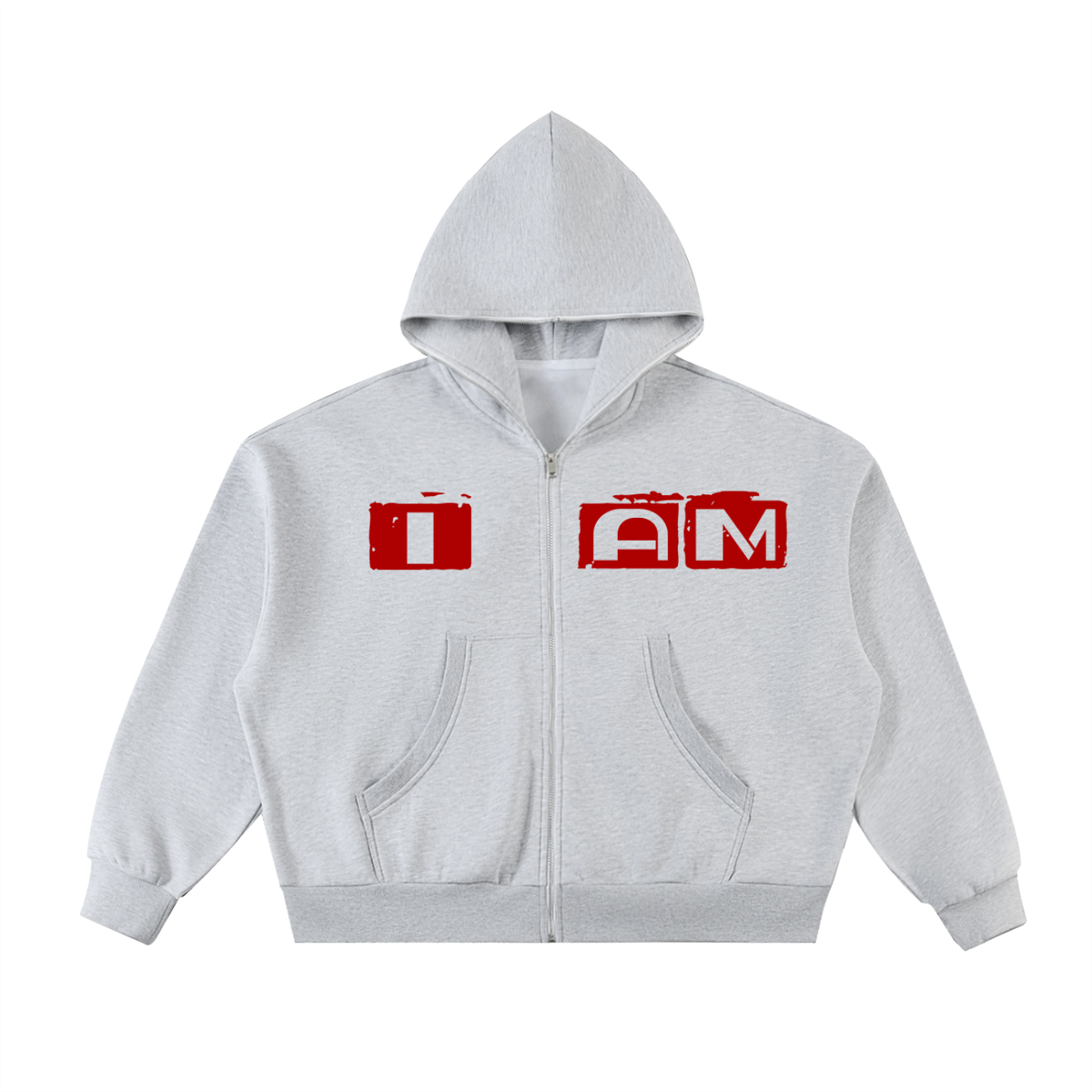 Fleeced,FullZip,Boxy,Hoodie,TheMessage,IamMostValuableAsset