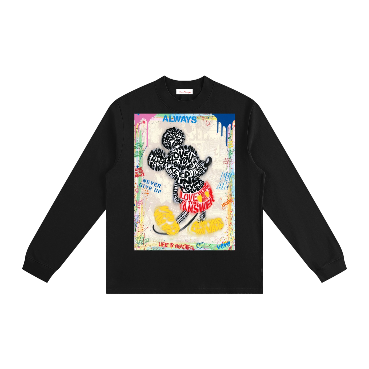 Mickey Essential Non-Shrink Mock Neck Sweatshirt