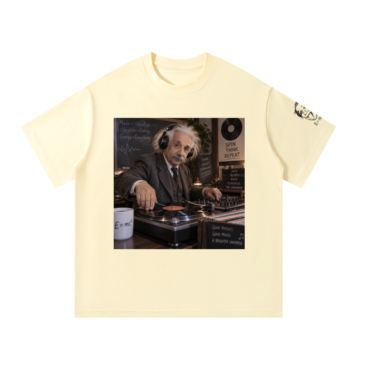 DJ Albert Einstein Unisex Oversized T-Shirt