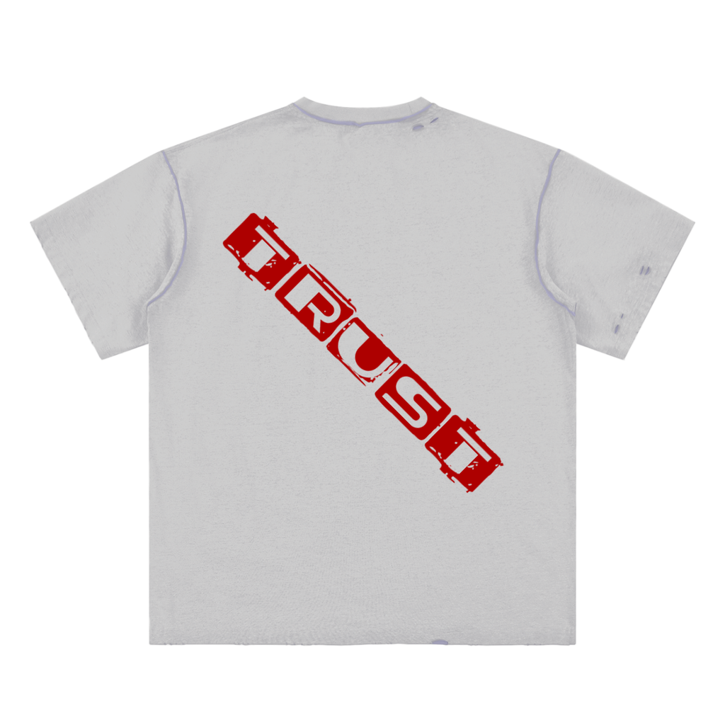 Cotton,TShirt,TheMessage,Believe,Trust,Reversible,HandFrayed