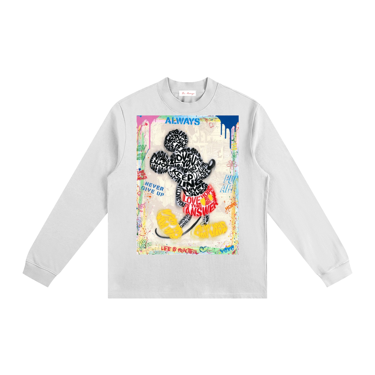 Mickey Essential Non-Shrink Mock Neck Sweatshirt