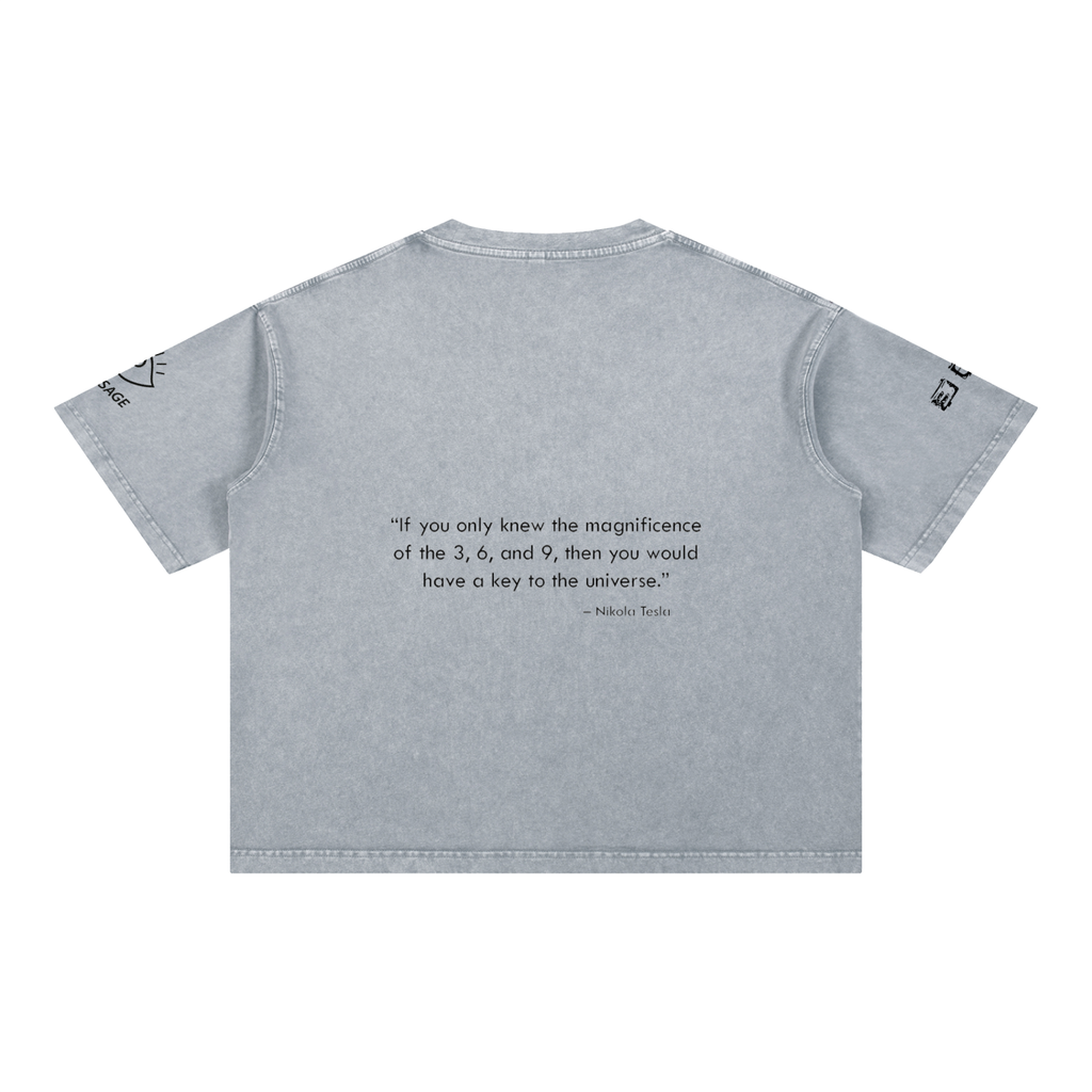 Full Moon Mineral Wash Boxy Cotton T-Shirt