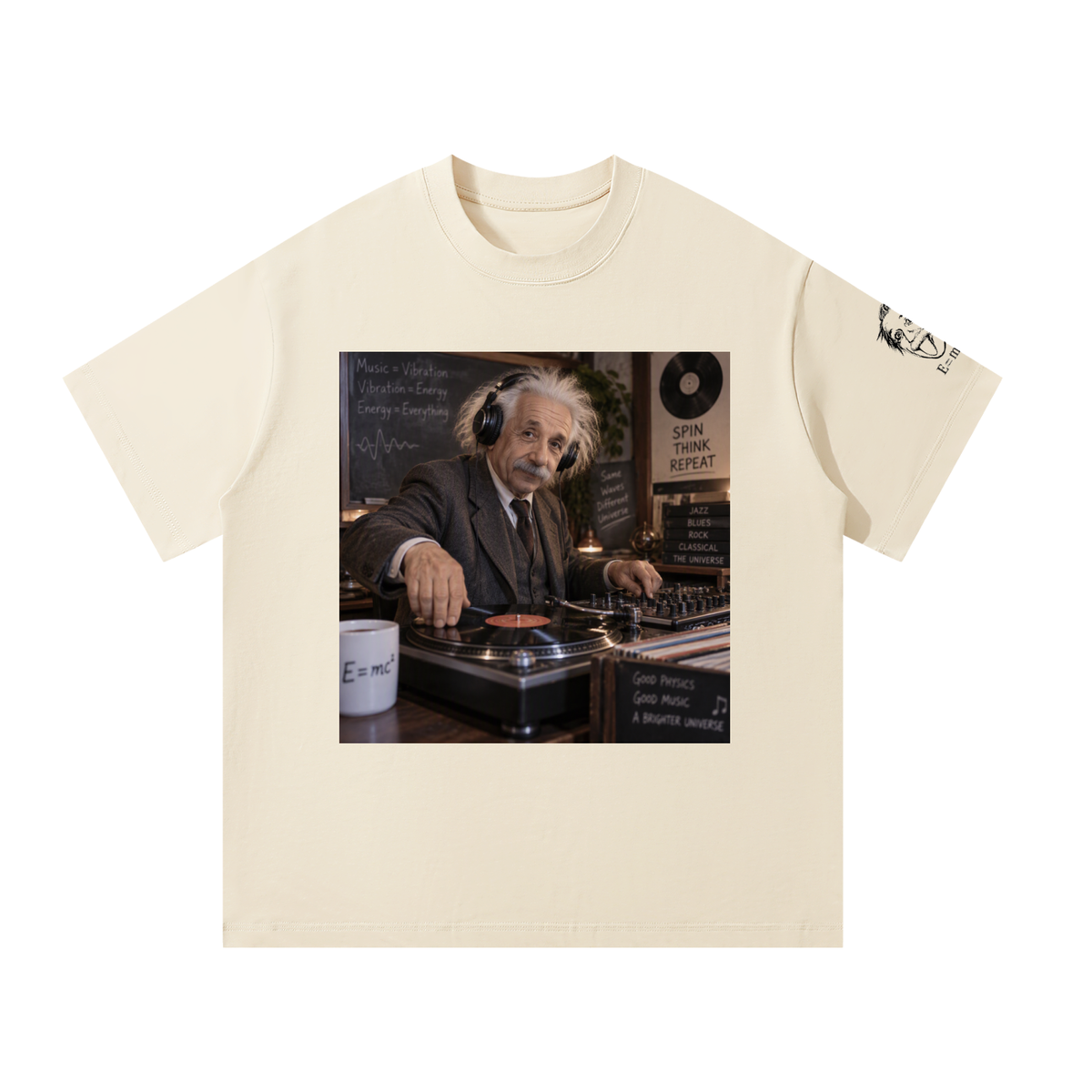 DJ Albert Einstein Unisex Oversized T-Shirt