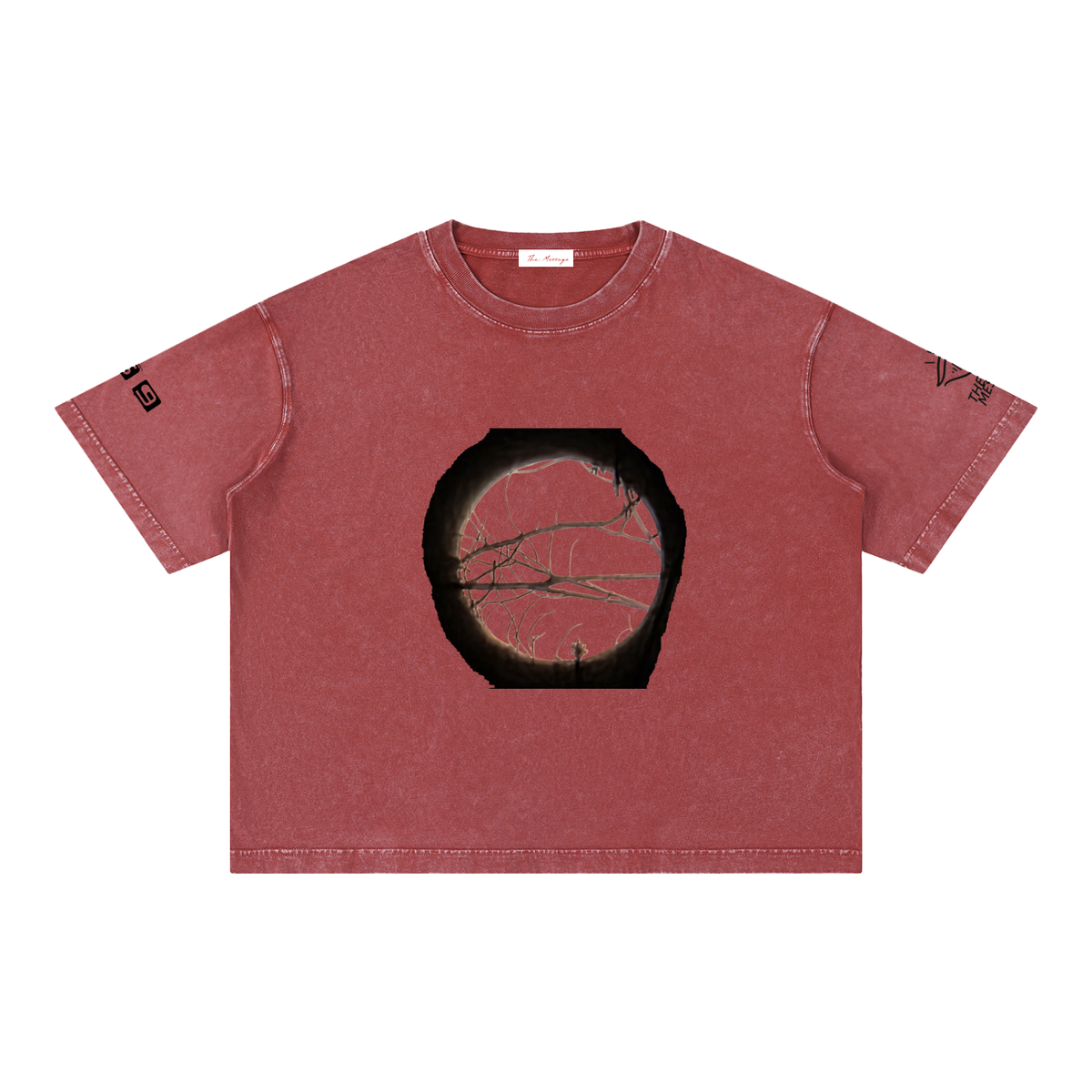 Full Moon Mineral Wash Boxy Cotton T-Shirt