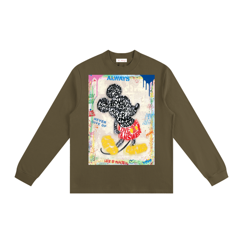 Mickey Essential Non-Shrink Mock Neck Sweatshirt