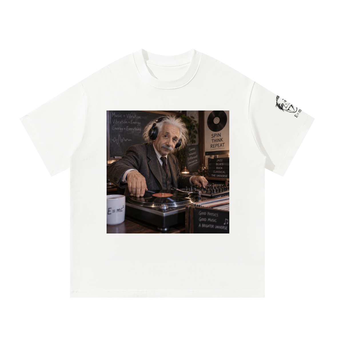 DJ Albert Einstein Unisex Oversized T-Shirt