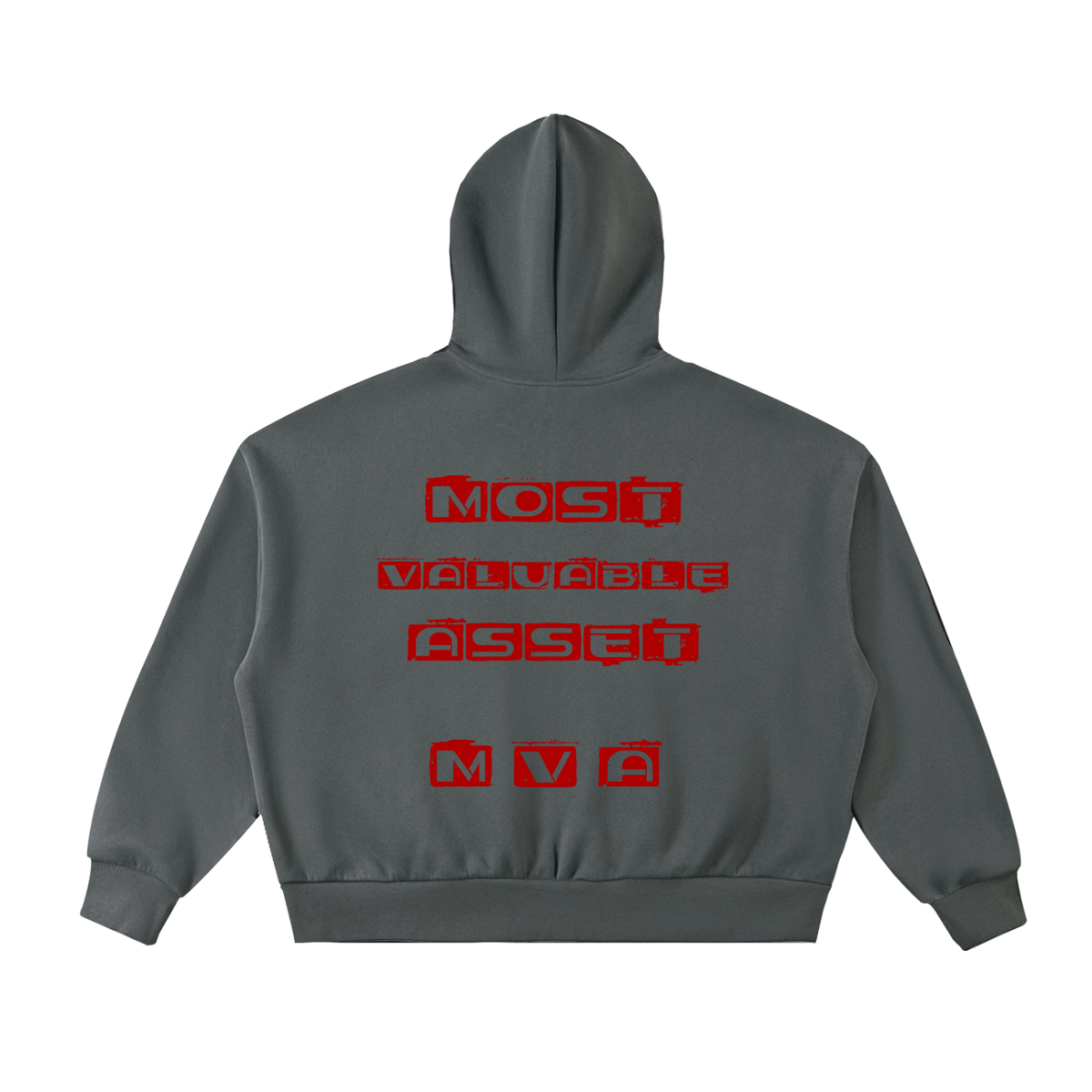 Fleeced,FullZip,Boxy,Hoodie,TheMessage,IamMostValuableAsset