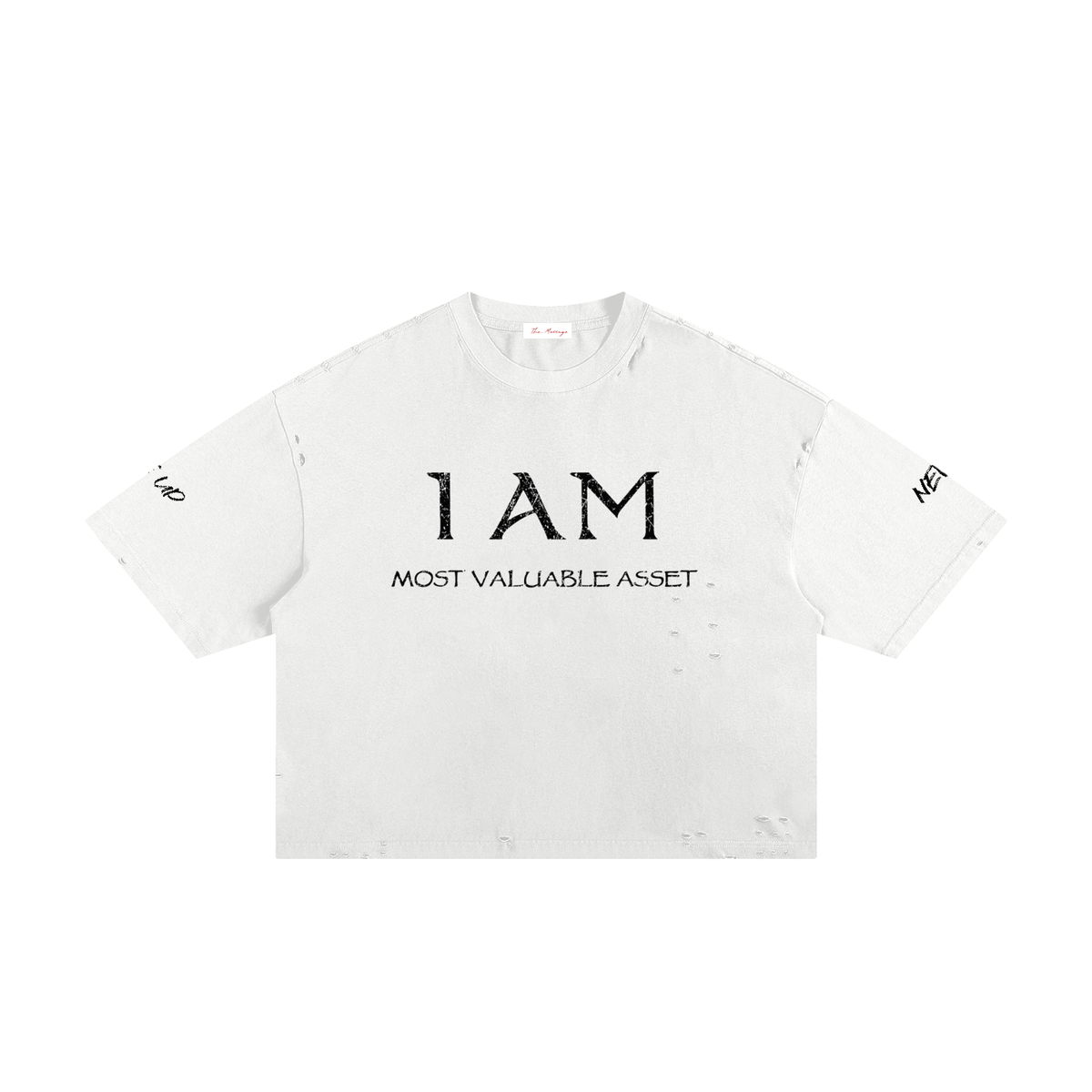 TShirt,Classic,Frayed,Boxy,Tee,TheMessage,NeverGiveUp