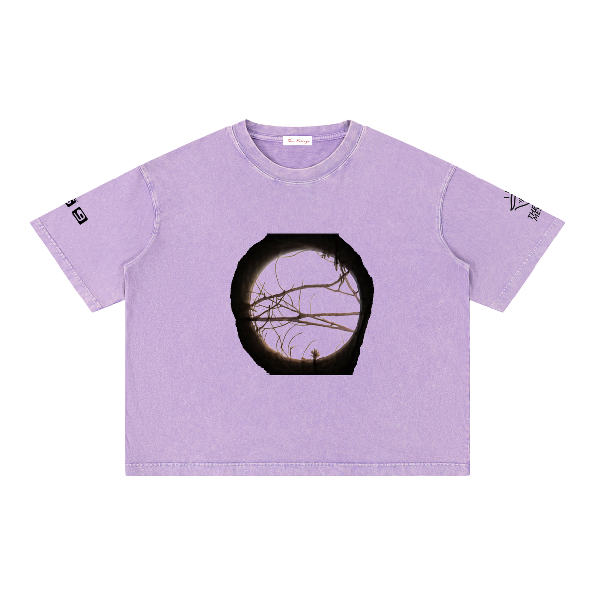 Full Moon Mineral Wash Boxy Cotton T-Shirt